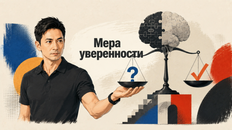 Нейросеть взвешивает слова на весах, показывая уверенность модели