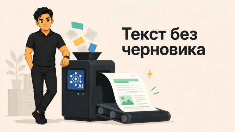 Печатная машинка выращивает сад из фраз как образ нейросетевого текста